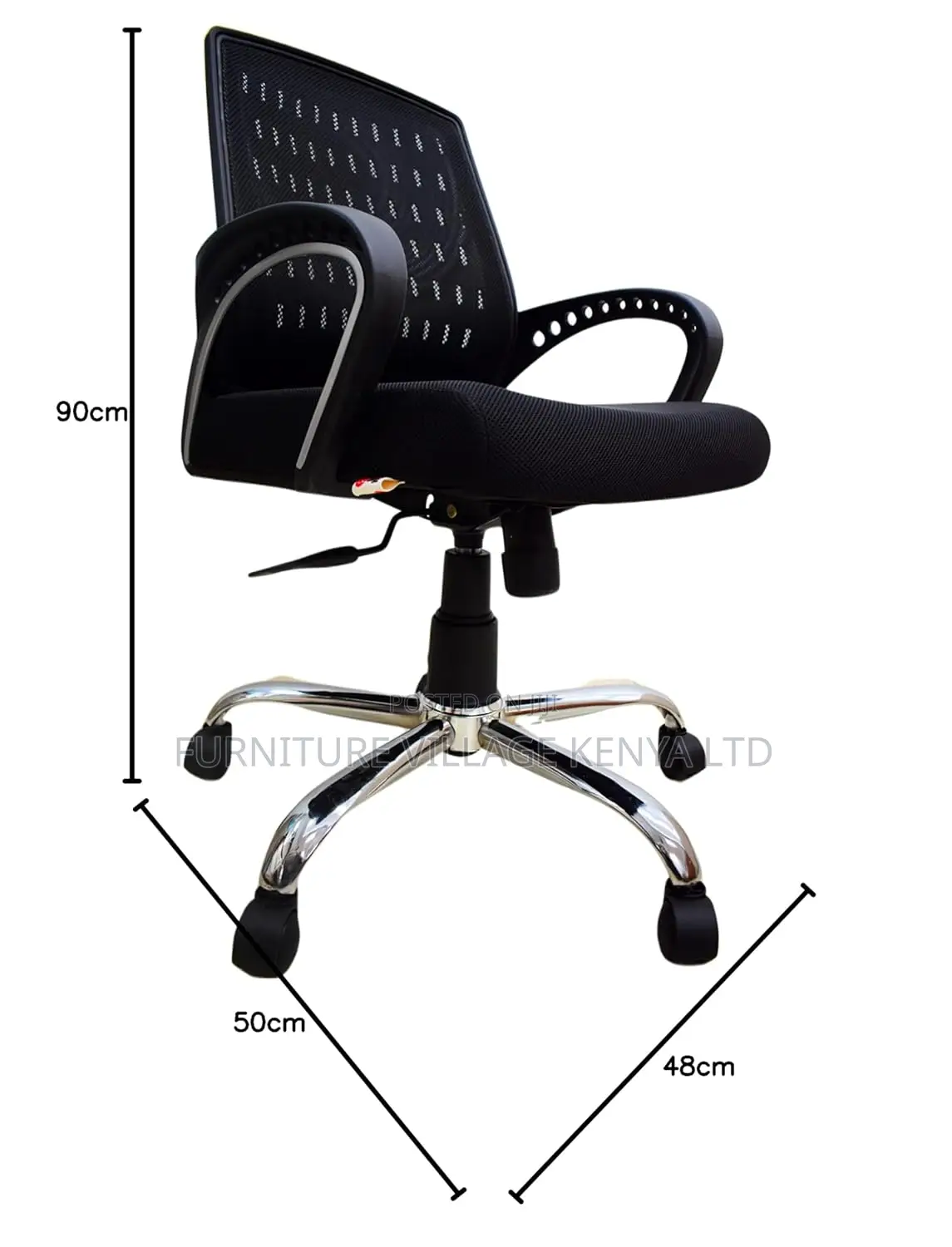 Ergonomic Office Chair; Mid-Back Swivel Task Seat