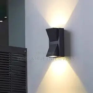 Black Rectangular Double Head Outdoor Wall Bracket Light Jk6