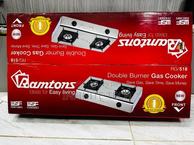 *Ramtons Stainless Steel, 2 Burner, Gas (RG/518)*