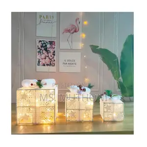 3pcs Set Battery Lighted Christmas Gift Box
