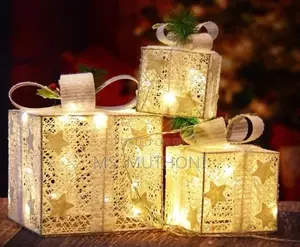 3pcs Set Battery Lighted Christmas Gift Box