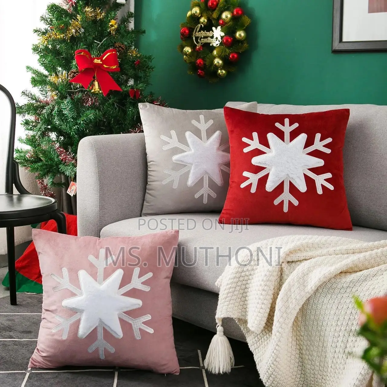 Velvet Decorative Christmas Pillow Covers*