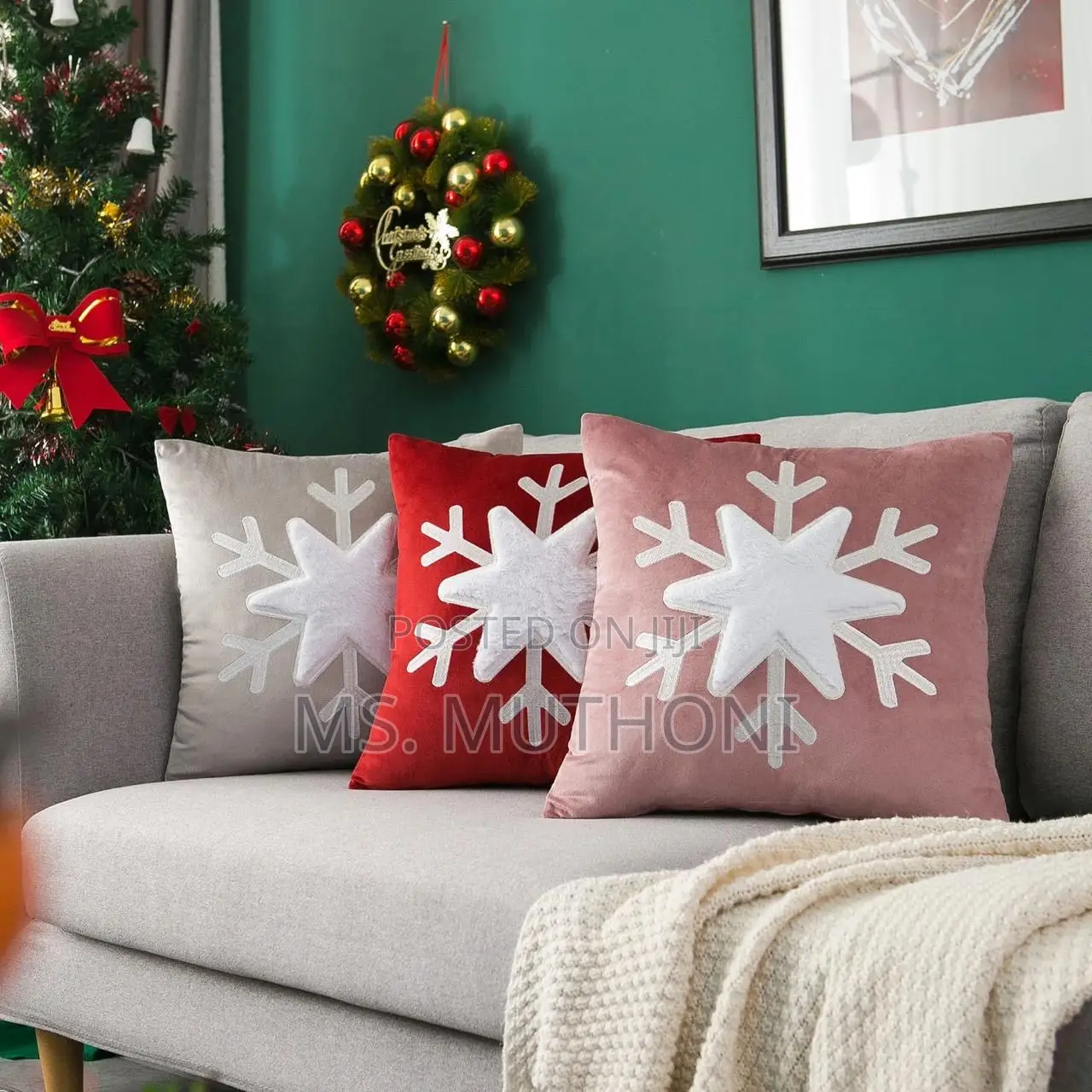 Velvet Decorative Christmas Pillow Covers*