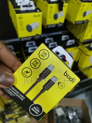 BUDI Type C to Type C Fast Charging 3 Amp Braided Cable 1.2m