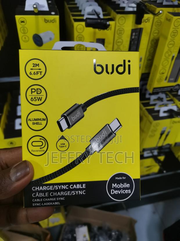 Budi 65W PD Type C to Type C Cable 2M - main view