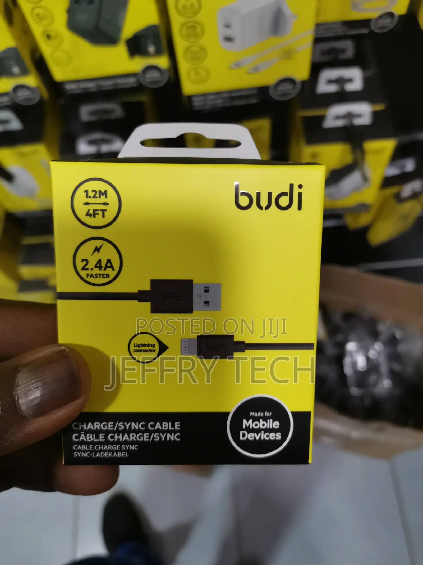 Budi USB to Type-C 1.2meter 2.4A Cable DC150T12B – Black