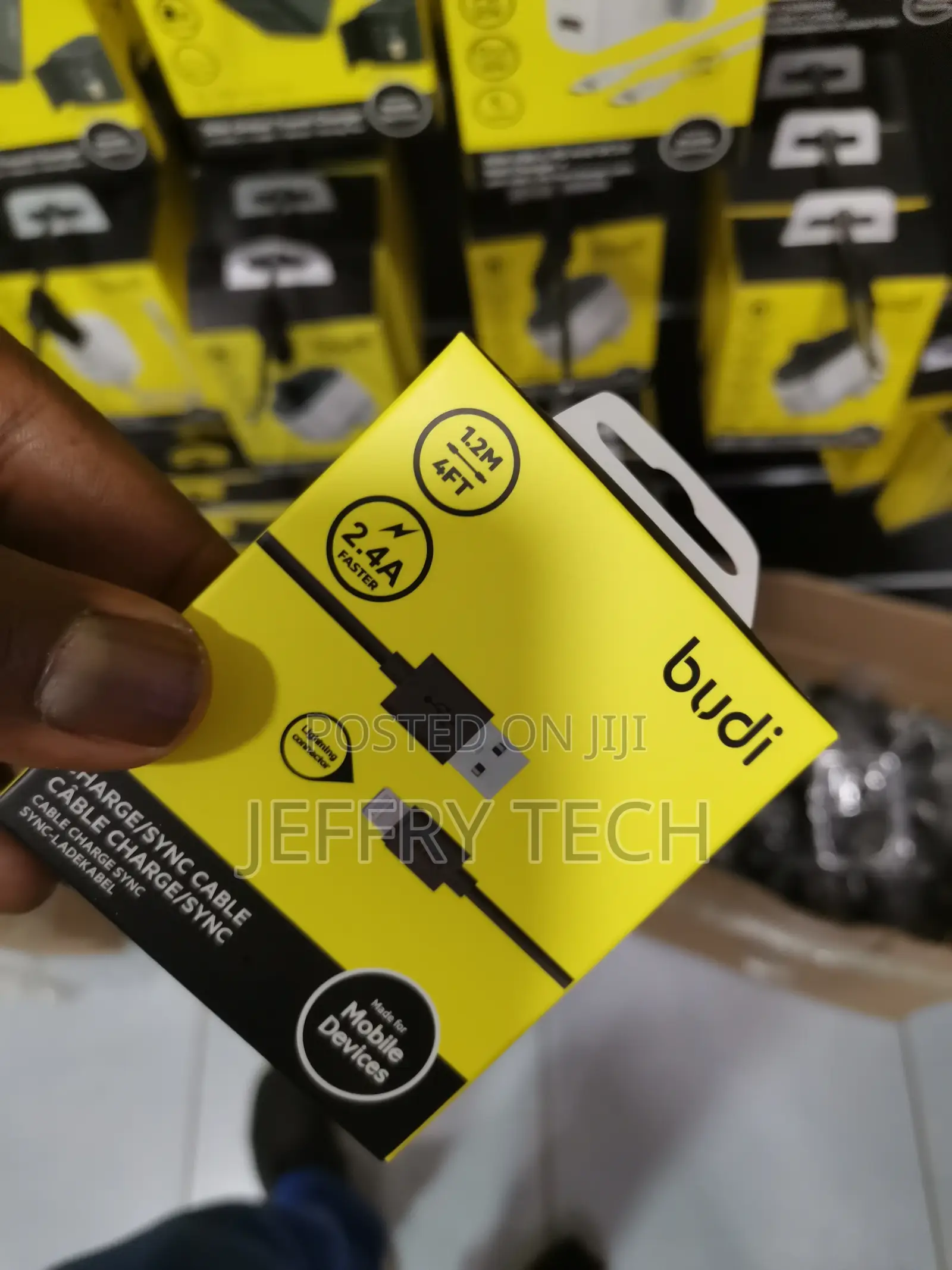Budi USB to Type-C 1.2meter 2.4A Cable DC150T12B – Black