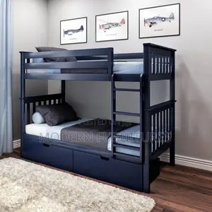 Elegant 4by6 Double Decker Bed With Under Drawers