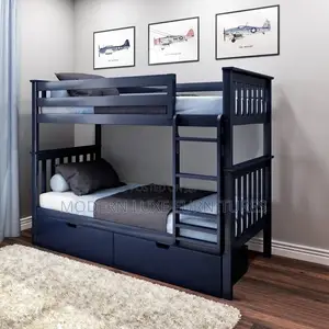 Elegant 4by6 Double Decker Bed With Under Drawers