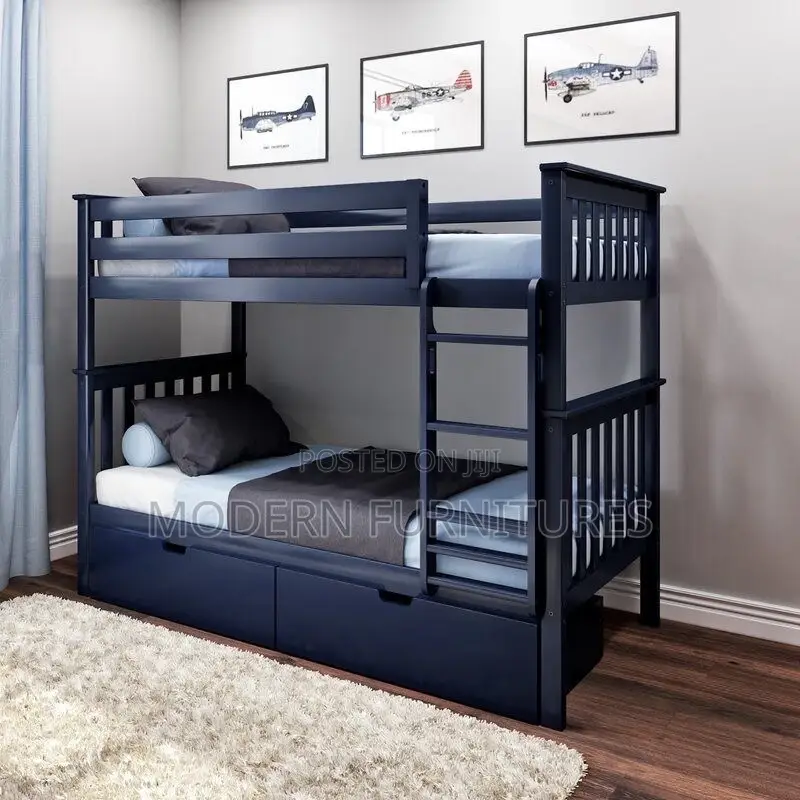 Elegant 4by6 Double Decker Bed With Under Drawers