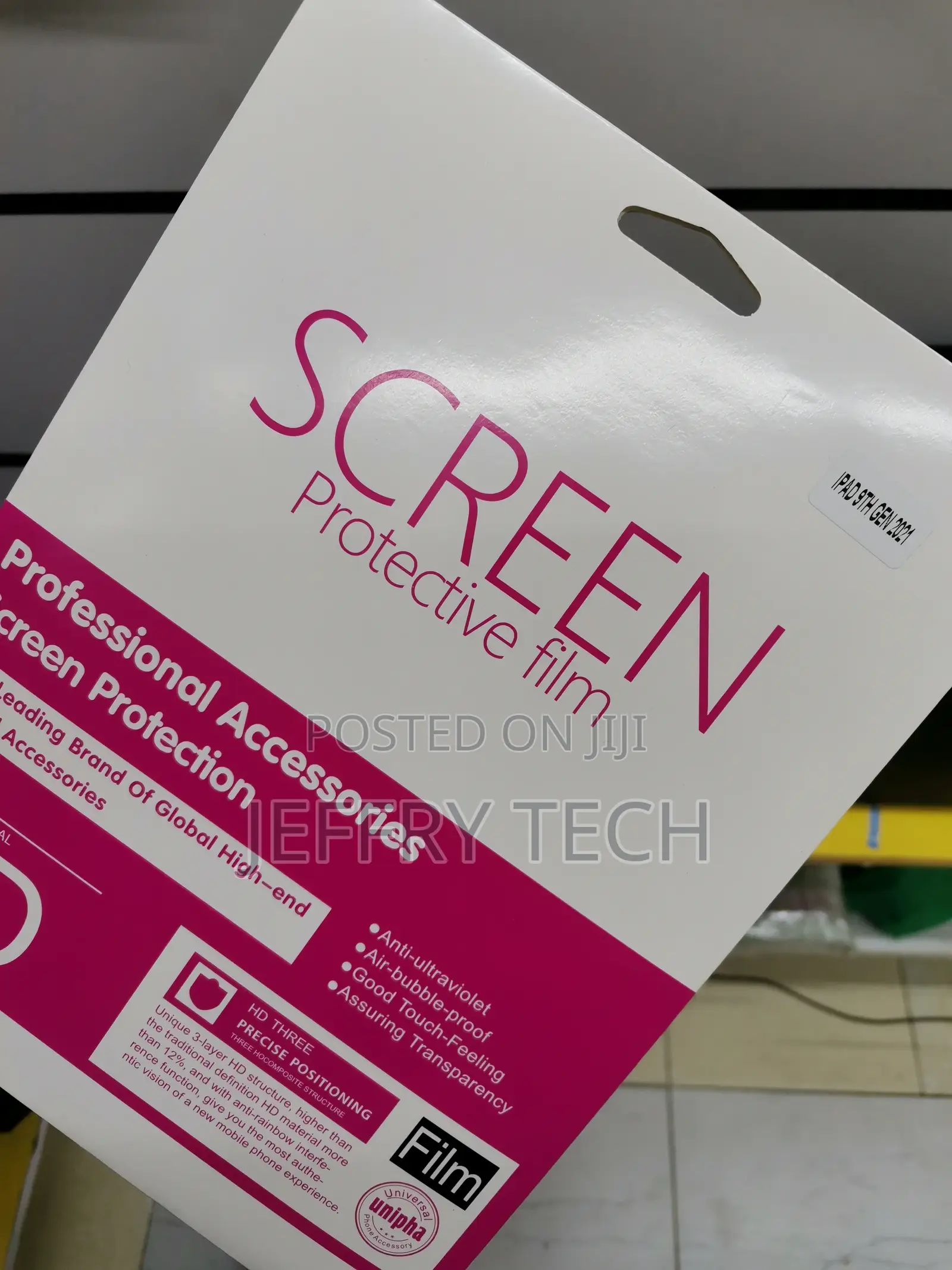 Screen Protector Tempered Glass for iPad (9th Gen, 2021