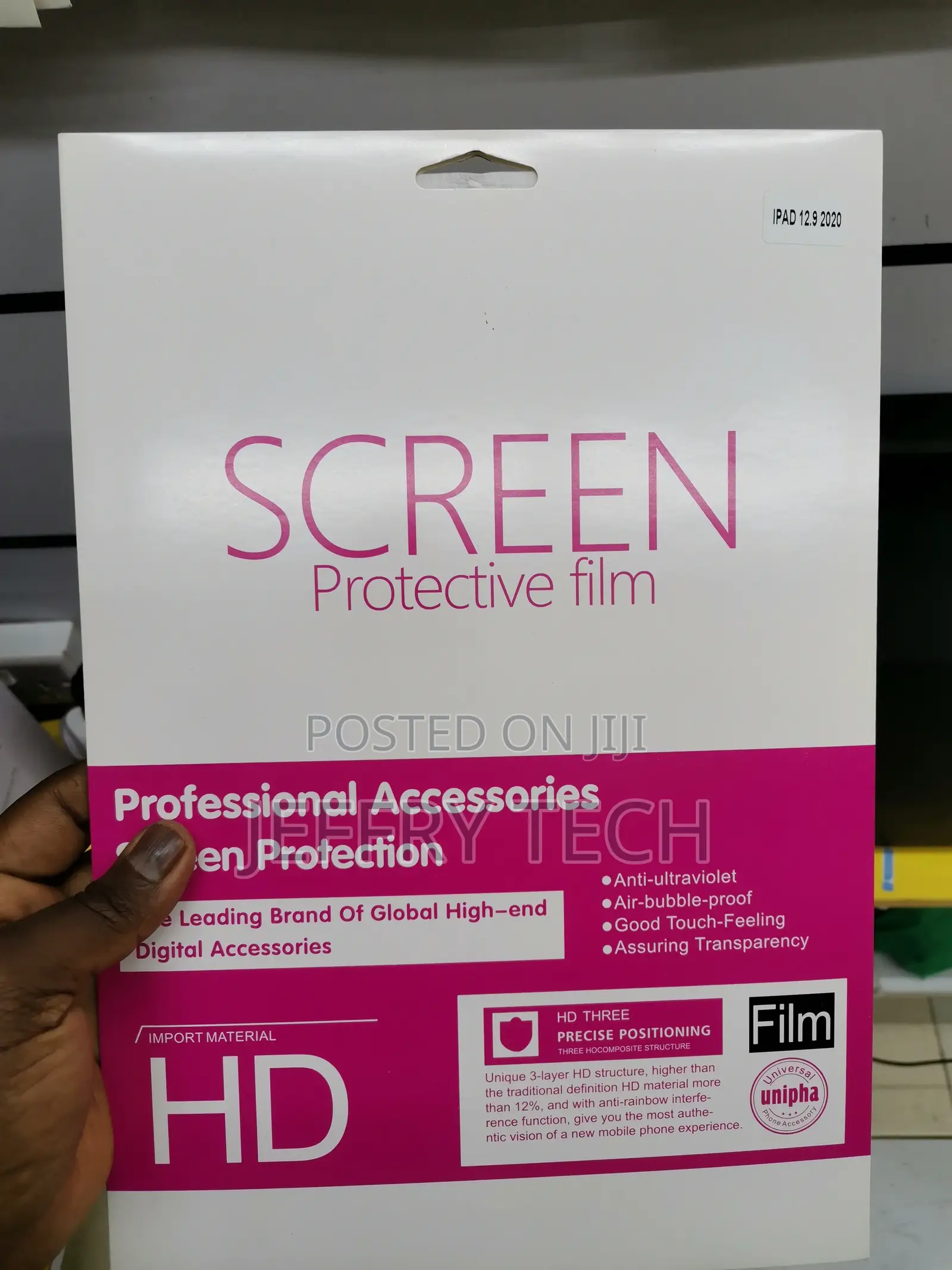 Screen Protector for iPad Pro 12.9-Inch 2020 Tempered Glass