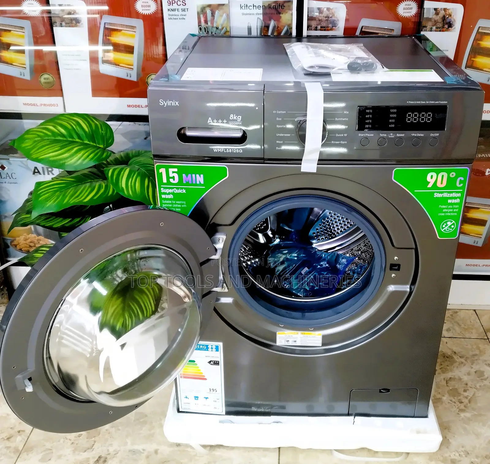 Syinix 8kg Front Load Fully Automatic Washing Machine