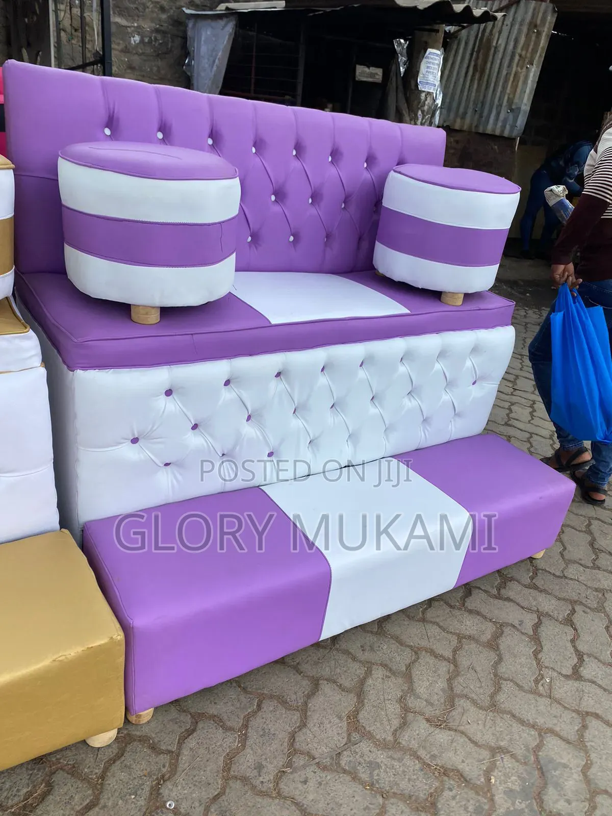 Purple Nail Pedicure Sofa