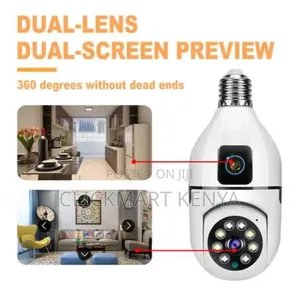 2mp+2mp V380 Bulb Wireless Wifi Indoor Camera Dual Lens