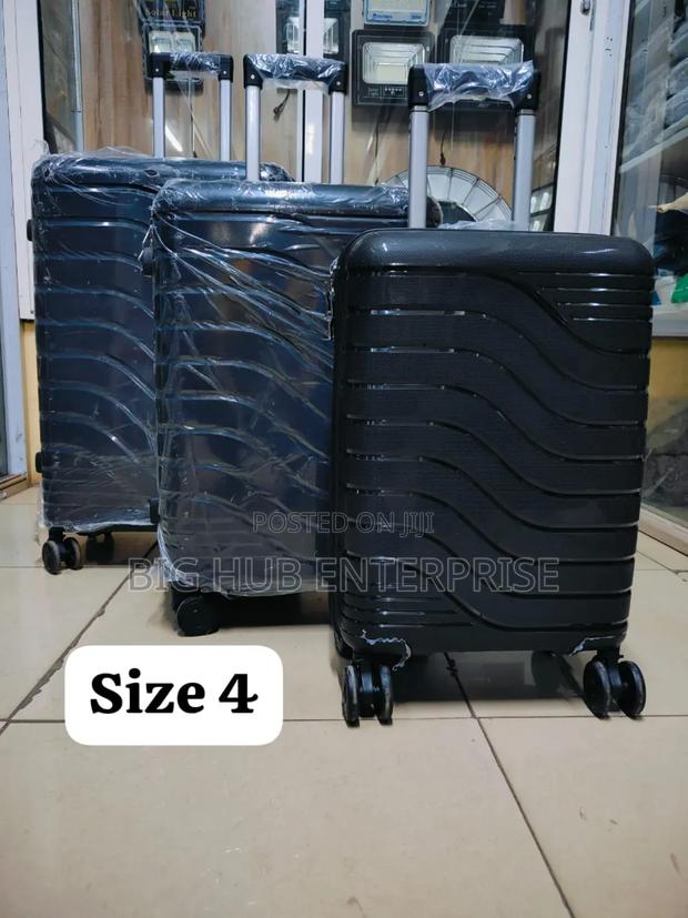 *Unbreakable Double Zip Rubber Suitcase Pp 3-in-1 - main view
