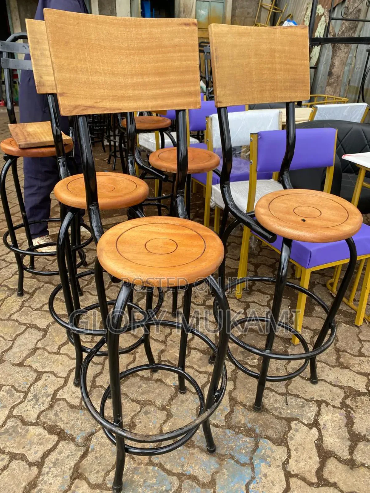 Classy High Bar and Restaurant Wooden Chairs