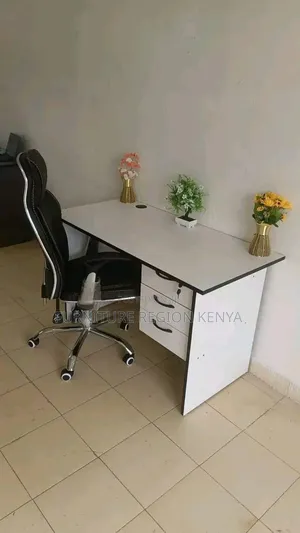 Office Desk With Leather Durable Chair