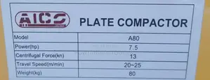 Aico 80kgs Heavy Duty Plate Compactor A80