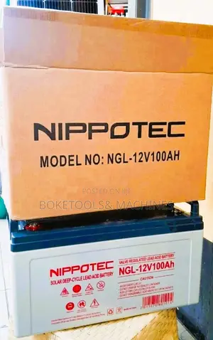 Nippotec Solar Deep Cycle Lead Gel Battery 100ah 12v