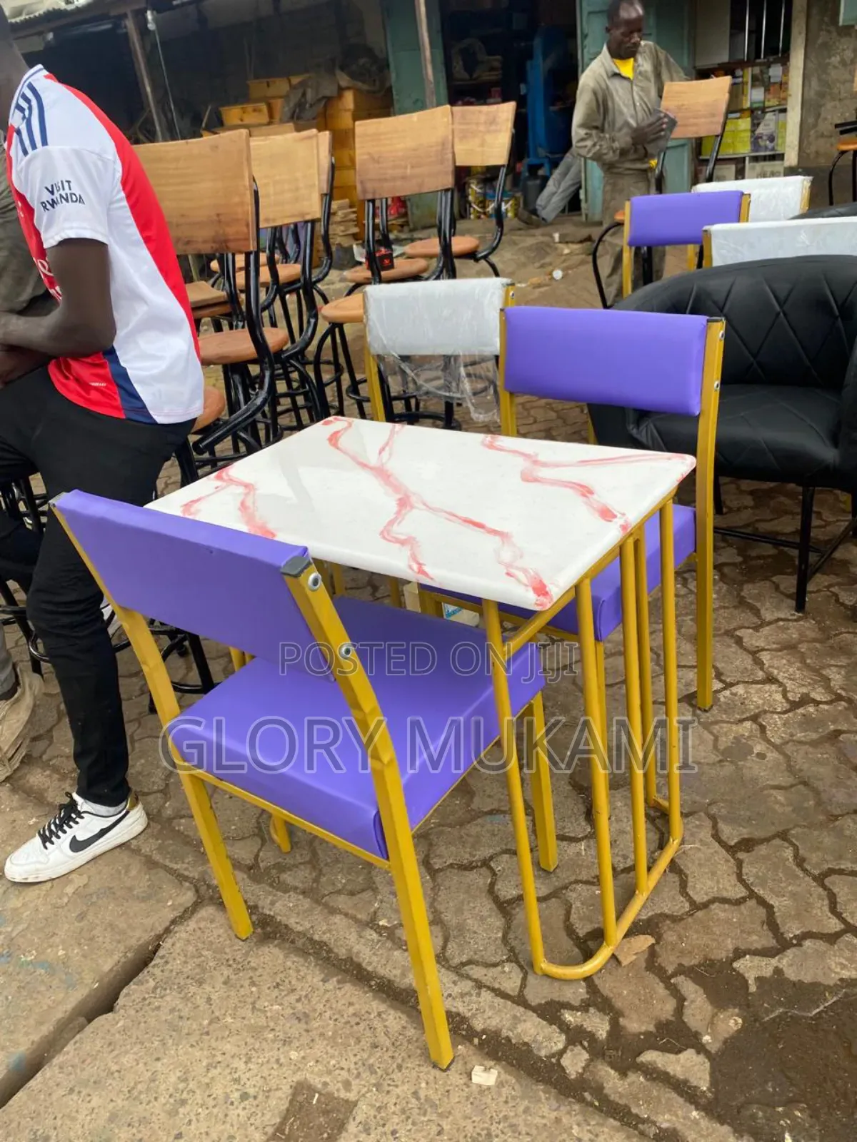 Purple Manicure Set Chair and Manicure Table