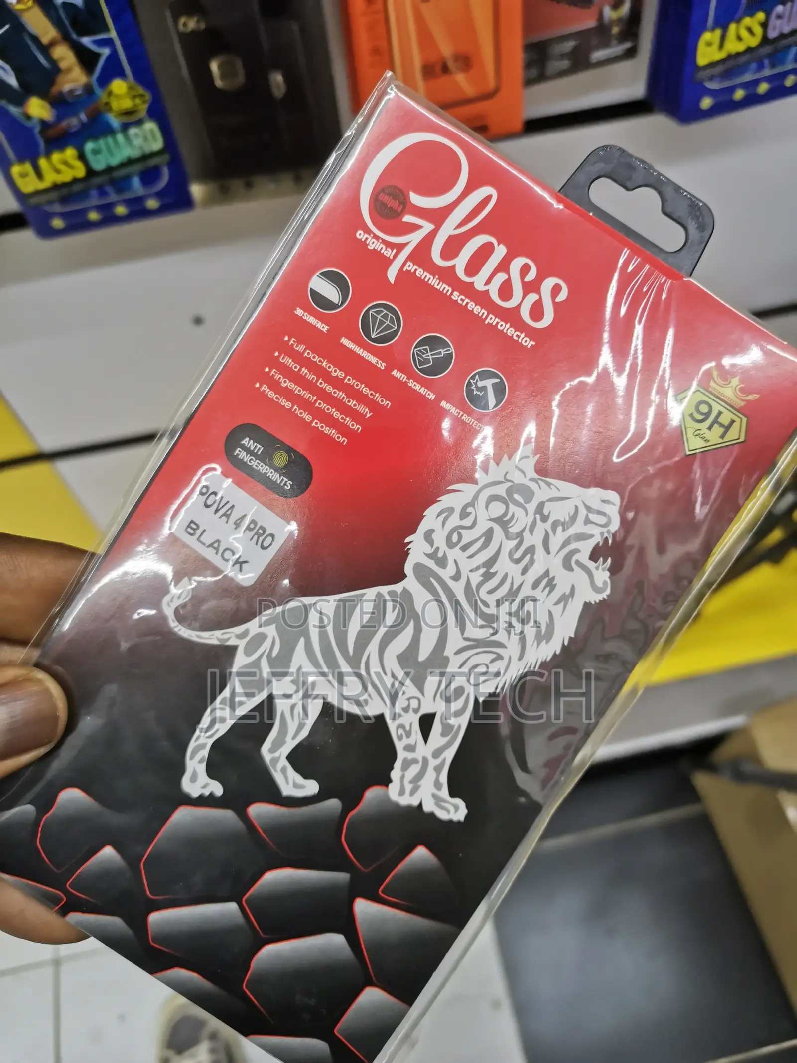 Screen Protector Tempered Glass for Tecno Pova 4 Pro Black