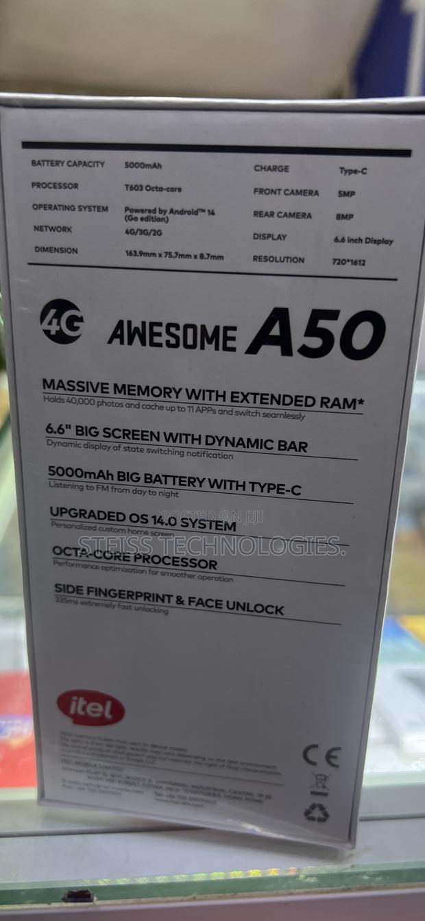 New Itel A50 128 GB Black - thumbnail 2