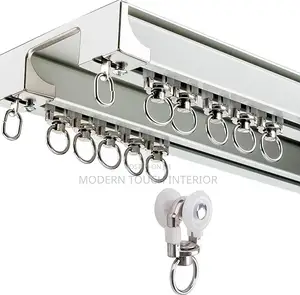 Double Curtain Rails for Layered Window Treatment