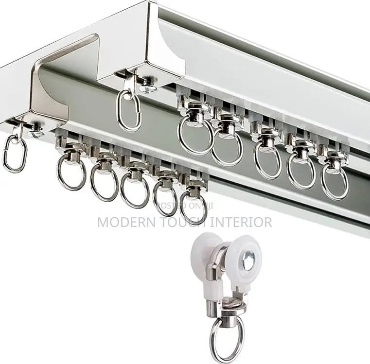 Double Curtain Rails for Layered Window Treatment