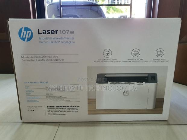 HP Laser 107W Printer^^HP 107W Laser Printer - main view