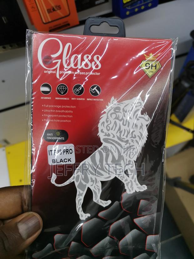 Screen Protector for Itel P38 Pro Tempered Glass- Black - main view