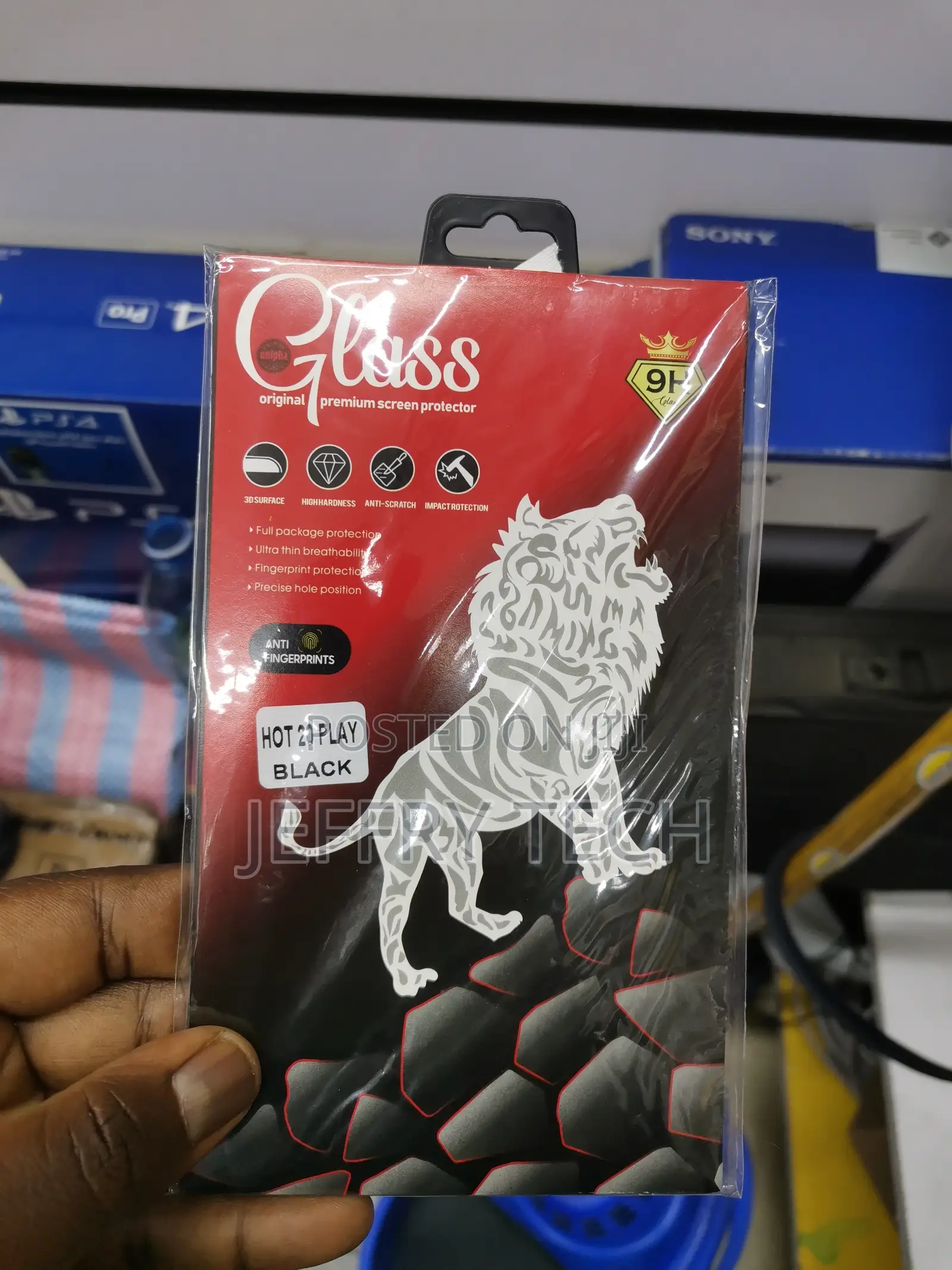 Tempered Glass for Infinix HOT 20 Play Screen Guard -Black