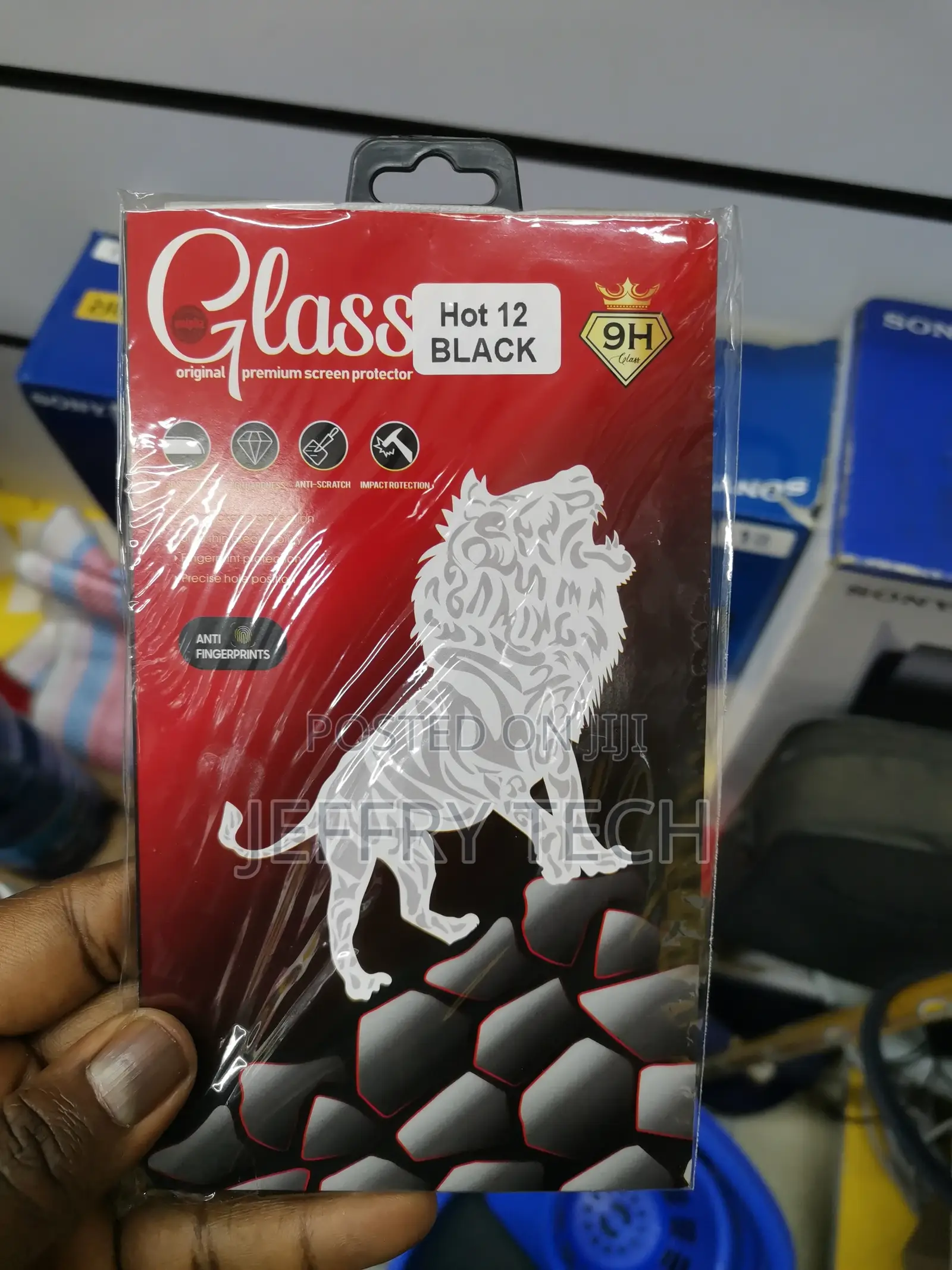 Screen Protector With Infinix Hot 12 Play -Black