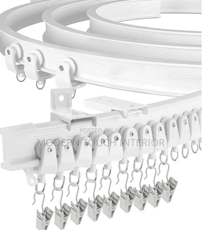 White PVC Bendable Rails- 6 Meters