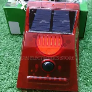 Siren Alert (129db 328ft) Alarm Outdoor Solar Powered 8led