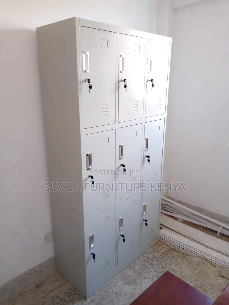 Cabinets:9 Doors Lockable Steel Storage Cabinet