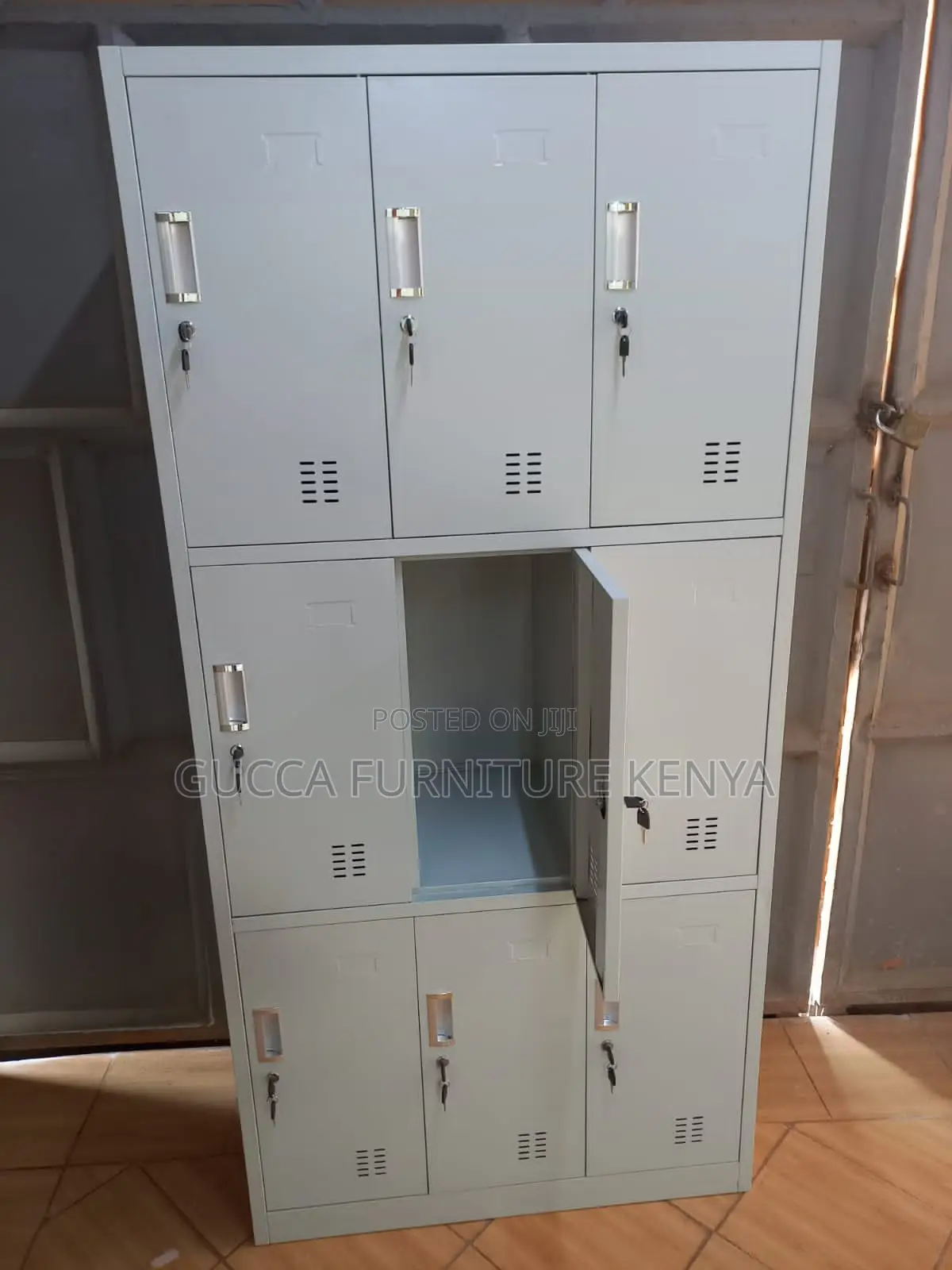 Cabinets:9 Doors Lockable Steel Storage Cabinet