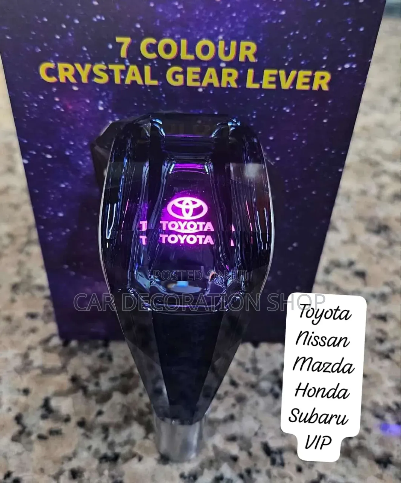 7 Led Crystal Gear Levers With Car Models Display