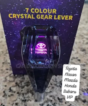 7 Led Crystal Gear Levers With Car Models Display