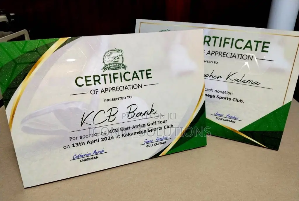 Corporate Award Certificates (A4 Size)