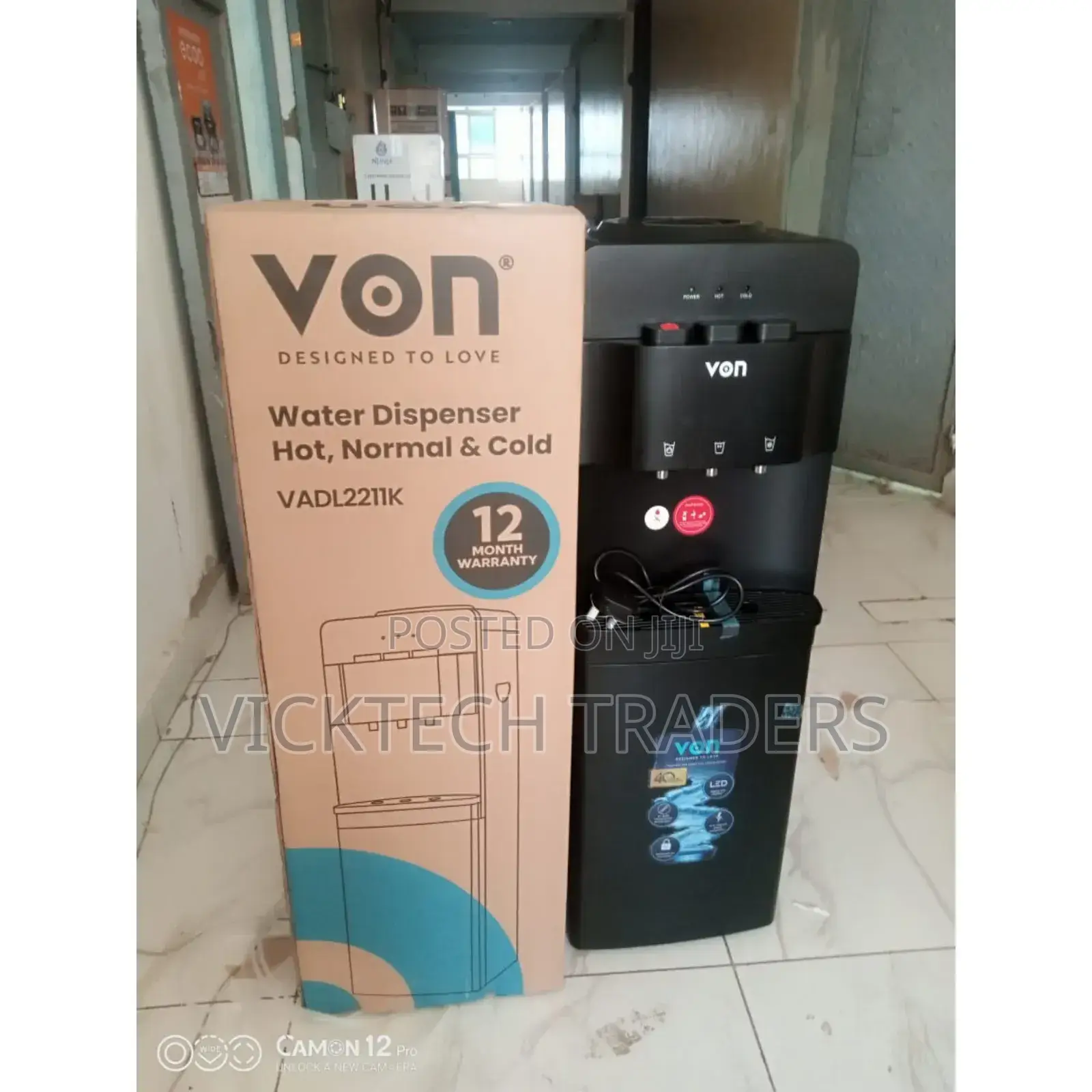 3taps Von Water Dispenser Hot, Normal and Cold