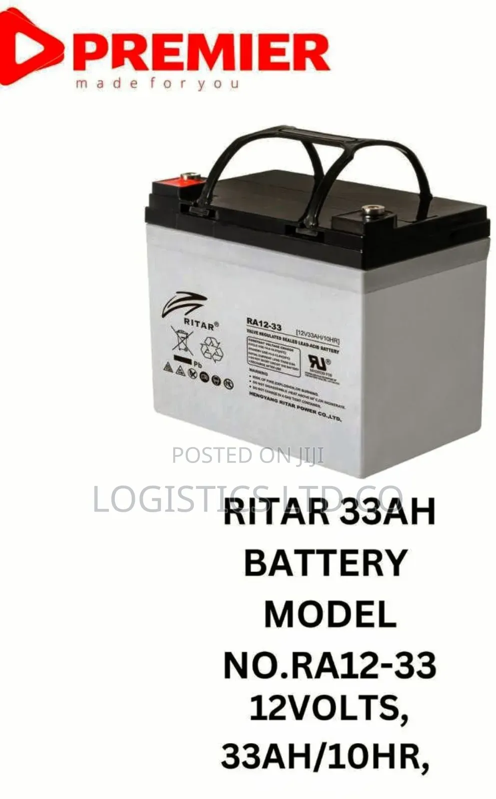 Ritar Solar Battery 33ah 12 V