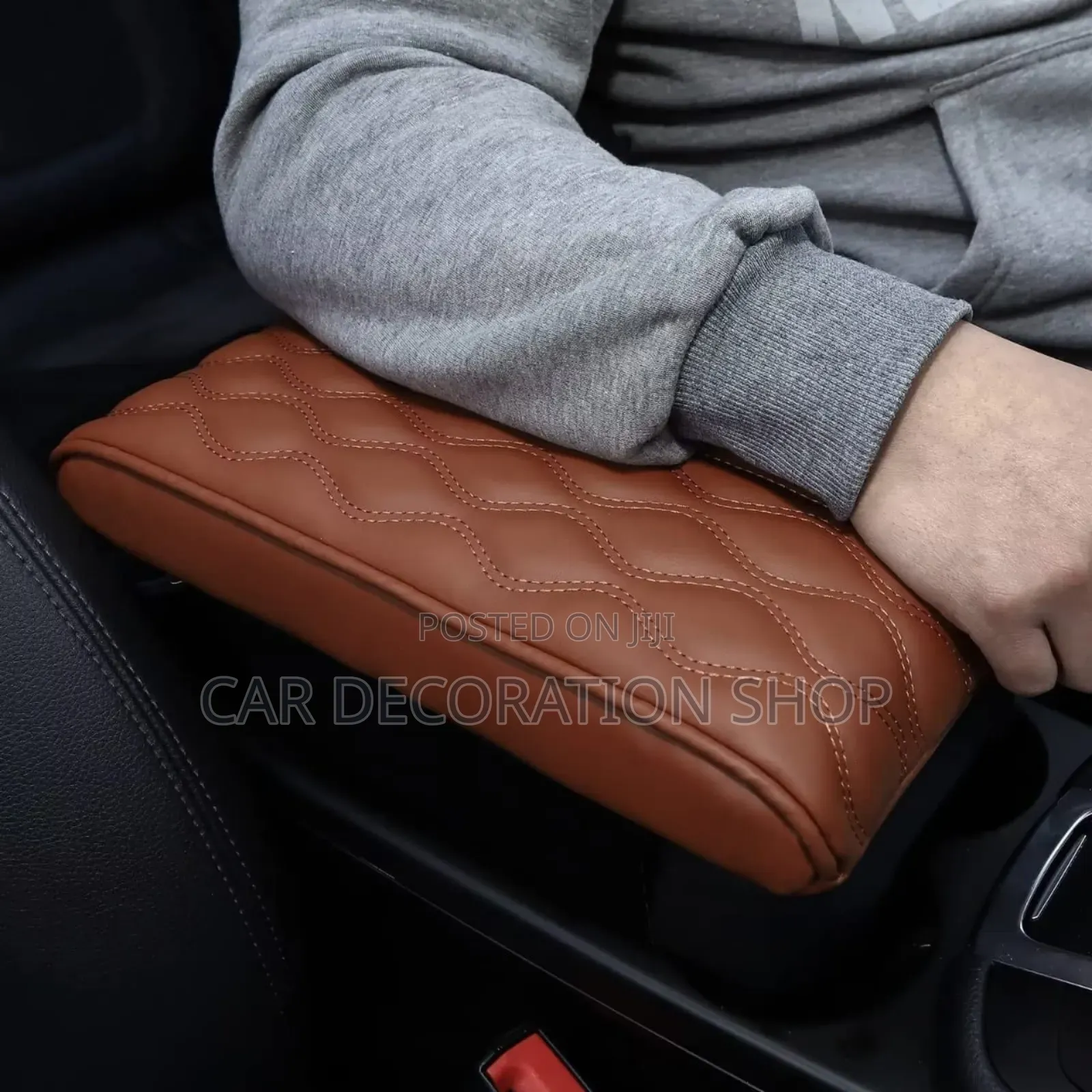 Brown Armrest Top Cover Pillow Cushion