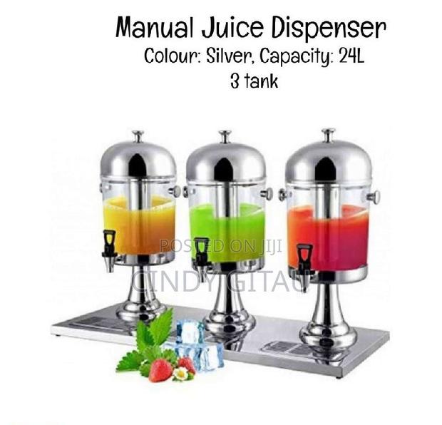 3 Tank Juice Display Manual Dispenser 24L