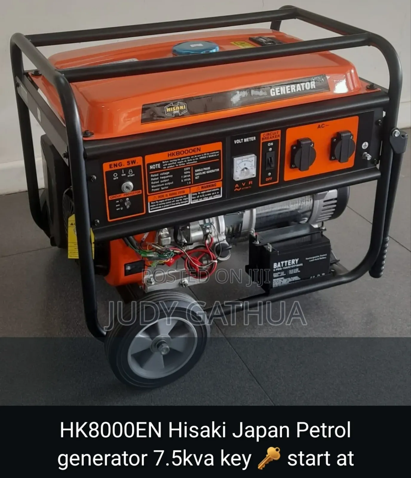 Generator 7.5kva With Wheel