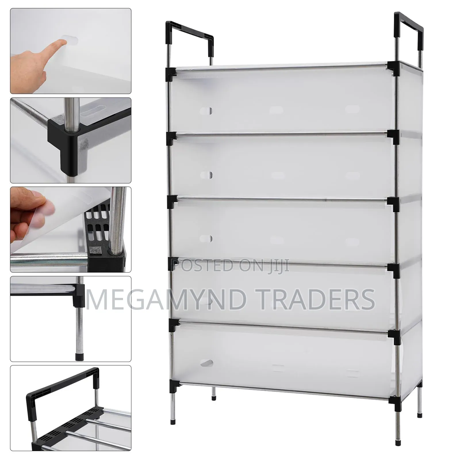Shoes Rack 6 Layer With Translucent Cabinet/Books Rack