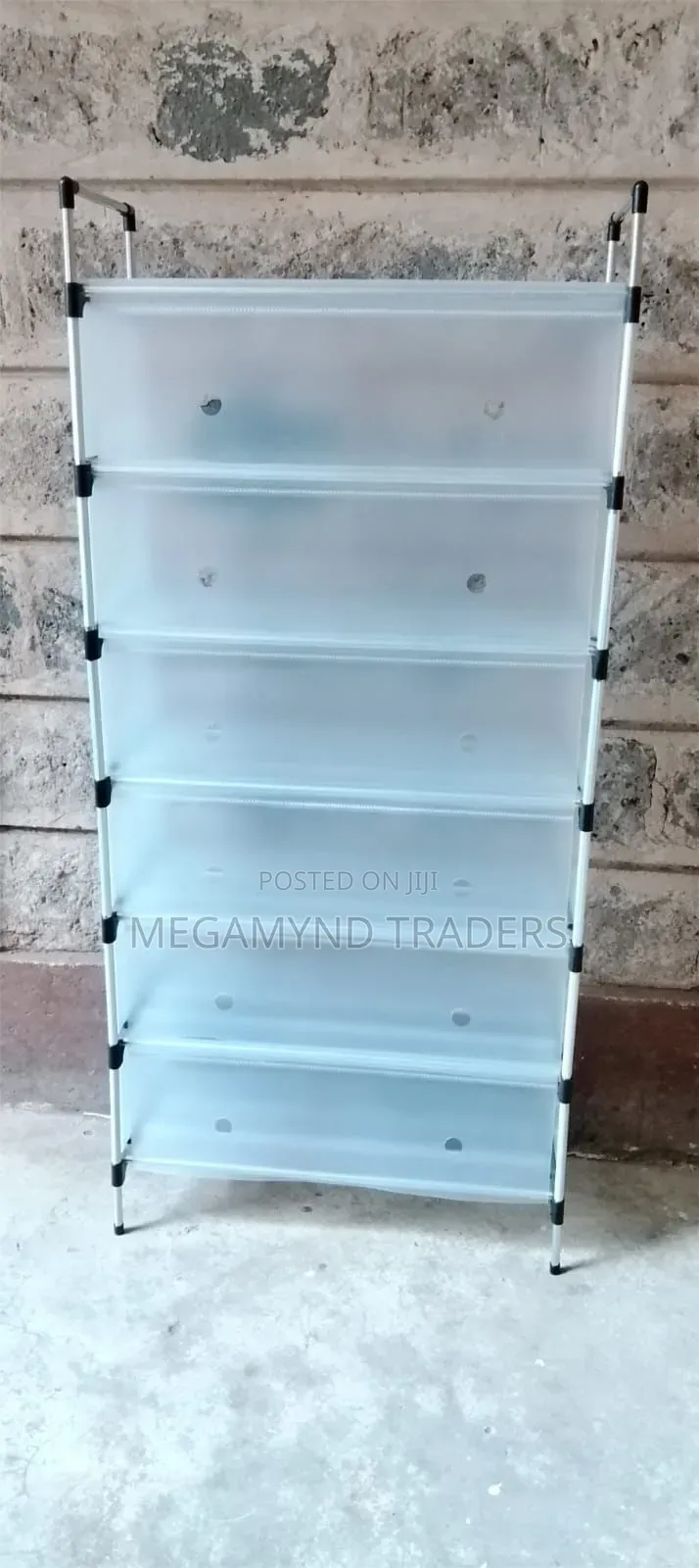 Shoes Rack 6 Layer With Translucent Cabinet/Books Rack