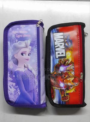 Cartoon Themed Elsa and Iron Man Student Pencil Pouch Case - main view