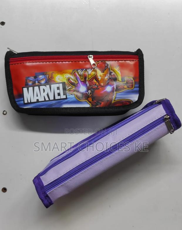 Cartoon Themed Elsa and Iron Man Student Pencil Pouch Case - thumbnail 5
