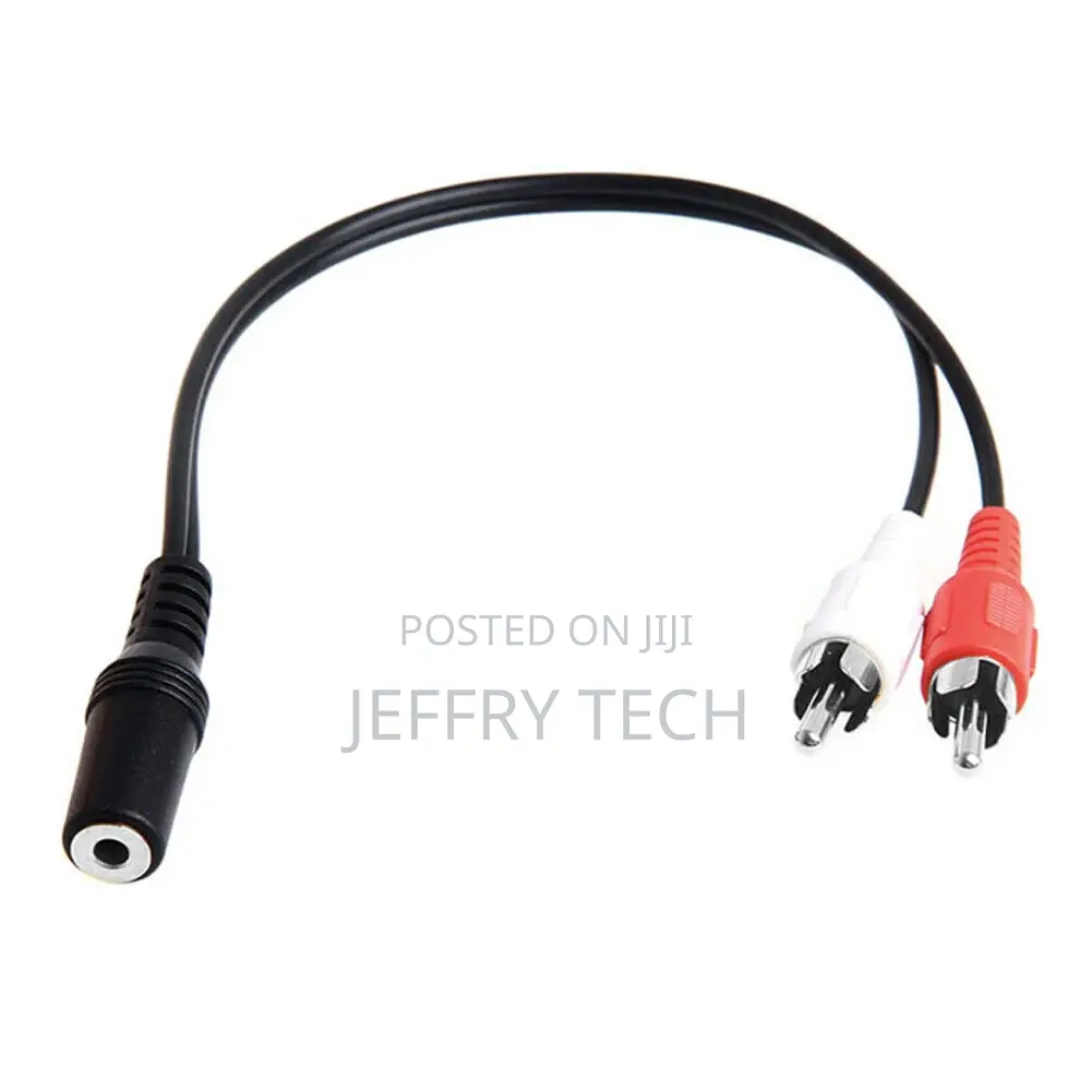 3.5 MM Jack Up 2 Rca Audio Cable 30cm 3.5mm Jack Socket to 2
